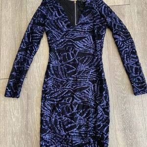Long sleeve sequin dress